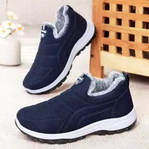 [옷자락]남자 겨울 털안감 발편한 미끄럼방지 슬립온 슈즈