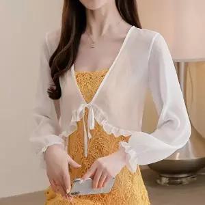 프릴 여름 가디건