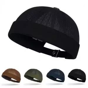 메쉬 단색 와치캡 남성 여성 여름 비니 레옹 모자