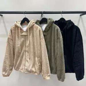 [옷자락]남자 코듀로이 버튼 오버핏 털안감 겨울 후드집업