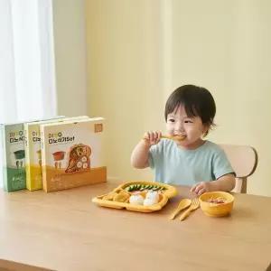 유아용 공룡 캐릭터 식판 세트 어린이집 유아식기 안심 소재 밥그릇