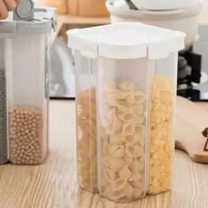 곡물통 4칸 분리형 잡곡통 2.3L 보관용기 정리함