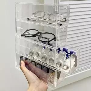 (옵션 본품)서랍식 아크릴 소품 수납 보관함 주방 책상 정리 1P 분리형 정리 화장대