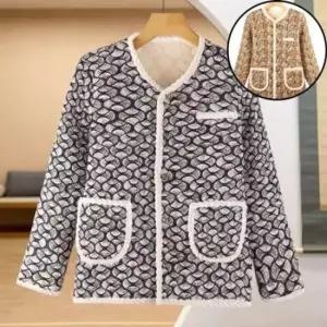 [옷은날개] 소프트 윈터보온 올데이플로럴 롱셔츠 레트로 시즌 블루종