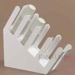 ( )4구 종이컵정리함 사선 화이트 컵디스펜서 테이크아웃컵디스펜서 커피용품 카페종이컵거치대 까페용품