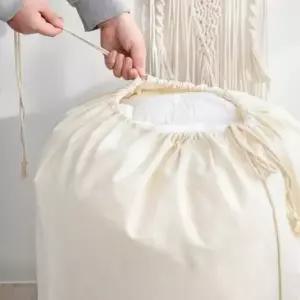 ( )패딩 옷 보관 이불 가방 L 원형 패브릭 정리 파우치