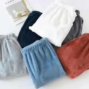 여성수면바지 겨울 극세사 잠옷 융털 파자마 여성 홈웨어 수면 바지