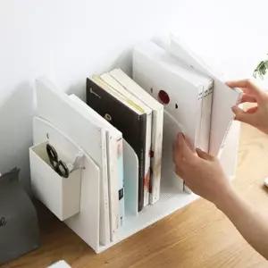 (색상 화이트)간이 3단 책꽂이 책상정리 미니 책장 칸막이