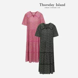 [Thursday Island] 플라워 패턴 레이온 원피스(T244MOP246W)