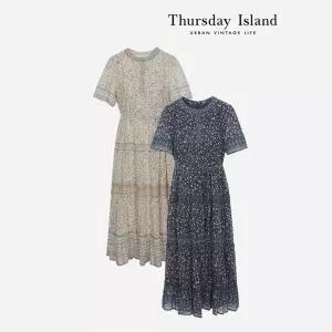 [Thursday Island] 보더 믹스 롱 원피스(T244MOP252W)