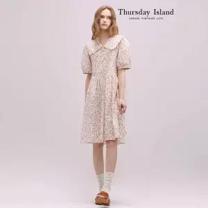 [Thursday Island] 빅카라 플라워 원피스(T244MOP240W)