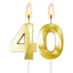 케이크를 위한 40번째 생일 촛불, 그를 장식 그녀, 케이크 토핑 파티 기념일을 숫자 촛불