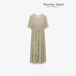 [Thursday Island] 플라워 브이넥 원피스(T244MOP260W)