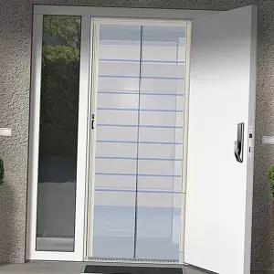 자바라 방충망 무턱 접이식 현관문 현관 방충망 자동 슬라이딩 셀프