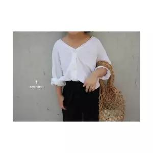 팜므 여아 주니어 콤마 린넨가디건설날