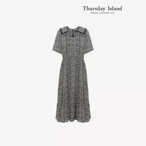 [Thursday Island] 오픈 카라 롱 원피스(T244MOP280W)