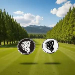 골프 볼마커 자석클립 종이포장 세트 백마 흑마 골프마커 말 이모지 볼마크 선물 TA3819649