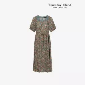 [Thursday Island] 배색 레이스 플로럴 원피스(T244MOP347W)