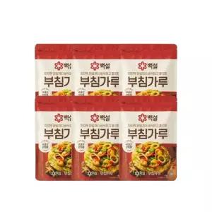 백설 바삭한 부침가루 2kgx6 실패 없는 전 요리 김치전 해물파전 황금비율 배합으로 끝까지 바삭하게