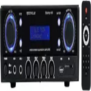 록빌 BLUAMP 100 60W x 2 RMS 홈 스테레오 블루투스 앰프 4-8옴 USB/SD/FM 노래방 마이크 입력 리모컨 포함