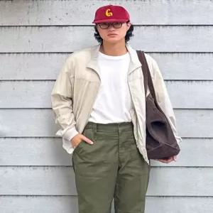 헤지스 남성 25SS [Ultralight] 베이지 썸머 초경량 스트레치 블루종 HZJU5B511I1