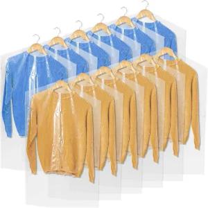 메르카우니스 150개 옷걸이용 드라이클리닝 가방 24×40인치 플라스틱 투명 의류 드라이클리너용 먼지 커버