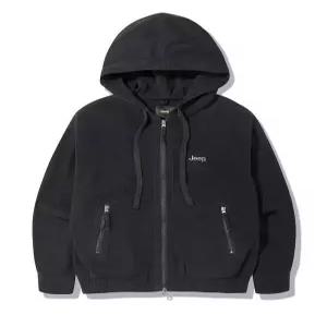[지프]자수 레터링 워싱 후드 재킷  블랙 (JQ4JPU258BK)