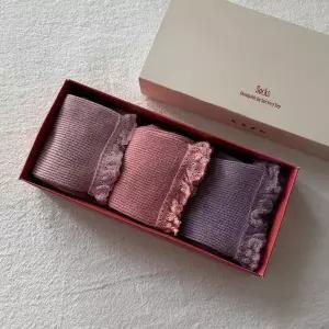 [보리보리/베이-비]BAY-B 블룸 레이스 삭스 3종 세트