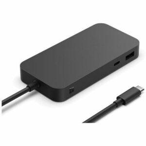 Microsoft Surface USB4 독 - 기가비트 이더넷 C에서 2xUSB-C/1xUSB-A/HDMI 65W 전원 공급 검은색