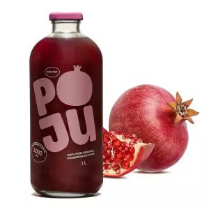 POJU 100 석류 주스(펄프 포함) 콜드 프레스 33.8 Fl Oz (1L) 병 농축액 제외 설탕 첨가 없음 비 GMO 코셔