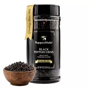 고메 블랙 페퍼콘 그라인더를 위한 9온스 통 페퍼 대담하고 향기로우며 흙 같은 맛으로 스테이크 파스타