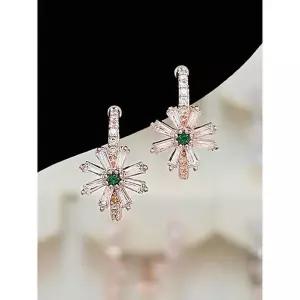 볼라레 세이브존03 볼라레 에메랄드 스타버스트 은침링귀걸이 2col...