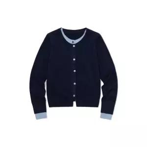 MOAA Dual weave Trim Cardigan (NAVY) 2068181