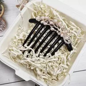 헤어코사지 꽃가지모양꽂이머리핀 은은한