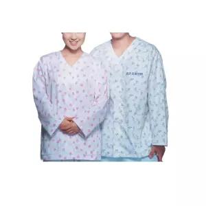 건강검진센터 입원실 마크인쇄 병원 환자복 남성 연두