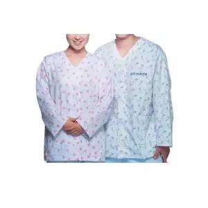 건강검진센터 입원실 마크인쇄 병원 환자복 여성 핑크