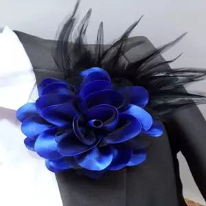 여성 깃털 코사지 화려한 무대의상 우아한 액세서리 공연