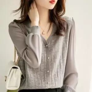 [옷은날개] 데일리룩 시폰 하늘하늘고급니트