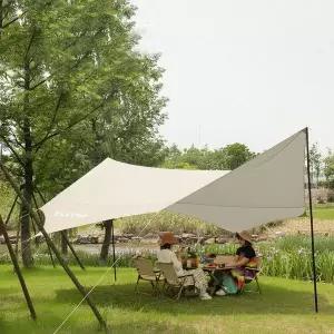 대형 헥사타프 5M 캠핑 그늘막 풀세트 고밀도 방수 자외선차단 타프