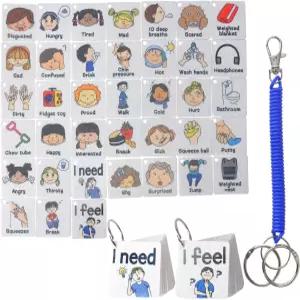 셰프앤 필링 차트 카드 자폐 시각 행동 관리 유치원 교사 용품 탁아 필수품 사회적 정서 학습 활동 차분한