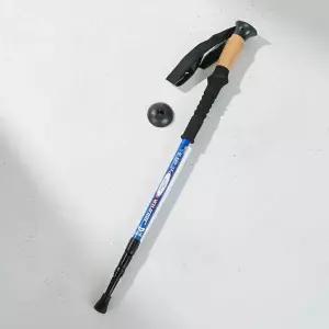 3단 접이식 트레킹 폴 블루 경량 등산 지팡이 높이 조절 워킹스틱