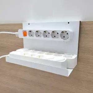 책상 멀티탭 거치대 전선 정리함 2단 와이드 걸이형