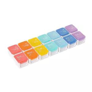 영양제 상비약 오전 오후 분리 보관 일주일 알약케이스 품 약정리함 약통 여행용 휴대용 무지개