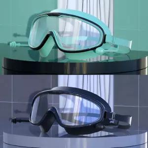 (별별창고)G 김서림 방지 고글물안경+귀마개 일체형 와이드 수영 해녀 성인 물놀이 수경