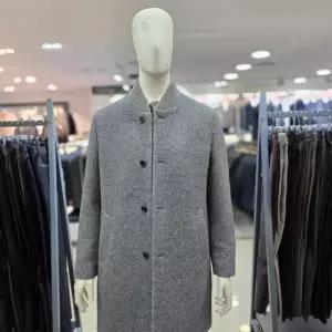 [레노마 옴므]F/W 그레이 울 알파카 니트 카라 코트 QDMBH67_BP