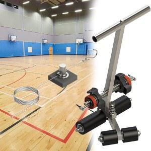 eAj 농구 코트 마킹 키트 - 직선, 원 및 곡선용 바닥 테이프 어플리케이터 - 농구 코트, 주차장, 작업장 및 안전 표시에 이상적입니다