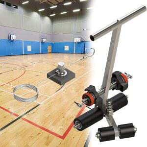 eAj 농구 코트 마킹 키트 - 직선, 원, 곡선을 위한 80cm 바닥 테이프 어플리케이터 - 농구 코트, 주차장, 작업장 및 안전 표시에 이상적입니다