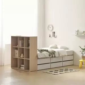 [인터데코](착불) 공간분리와 수납을 동시에, 헤드리스 서랍형 침대 SS P0000BSC