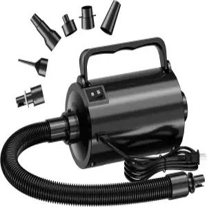 에어 매트리스 풀 플로트 장난감 체조 매트 120V AC용 로츠패시 휴대용 전기 공기 펌프 노즐 및 호스 6개