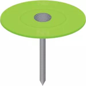 STINGER 0135053 1인치 플라스틱 캡 링 샹크 못 - 전기 아연 도금 (2000 ct)